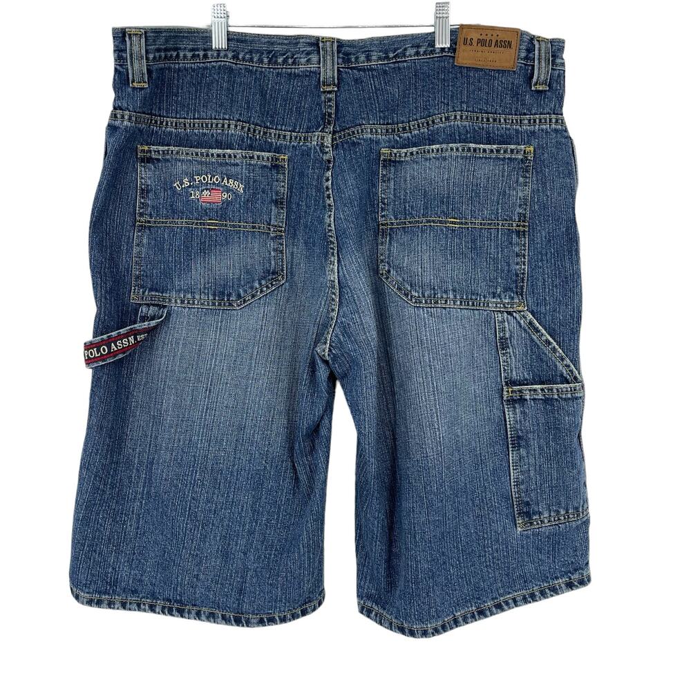 U.S. Polo Association Men's Carpenter Denim Shorts Sz 42 Long Hiking Camping